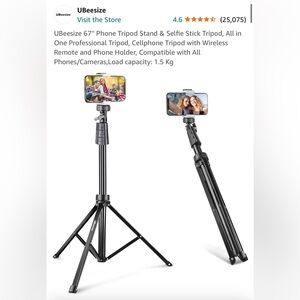 67” Tripod for mobile phone and camera